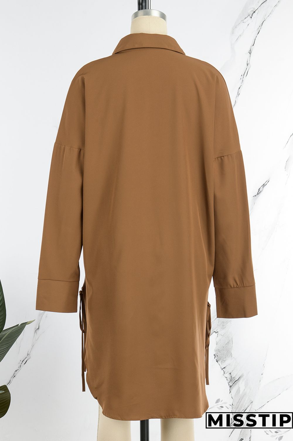 Pink Casual Solid Patchwork Shirt Collar Tops