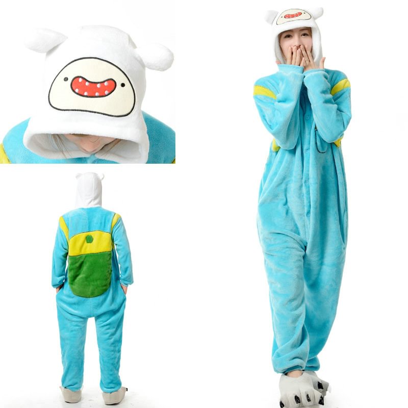Finn Jake Adventure Time Animal Kigurumi Onesies Pajamas-Pajamasbuy