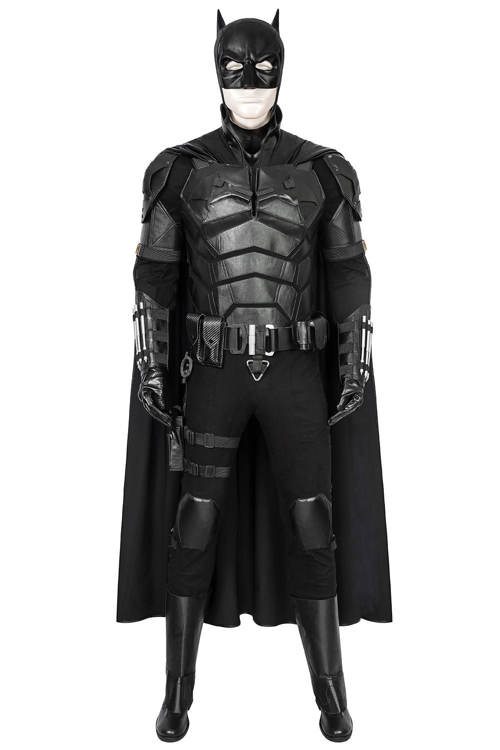 The Batman Cosplay Costumes Bruce Wayne Leather Batsuit For Halloween Superhero Cosplay