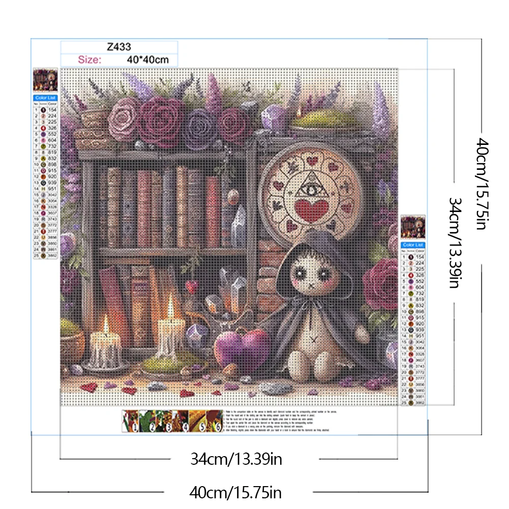 Diamond Painting - Full Round Drill - Bookshelf Doll(Canvas|40*40cm)