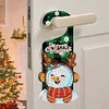 DIY Christmas Snowman Wooden Diamond Painting Door Handle Hanging Sign Pendant