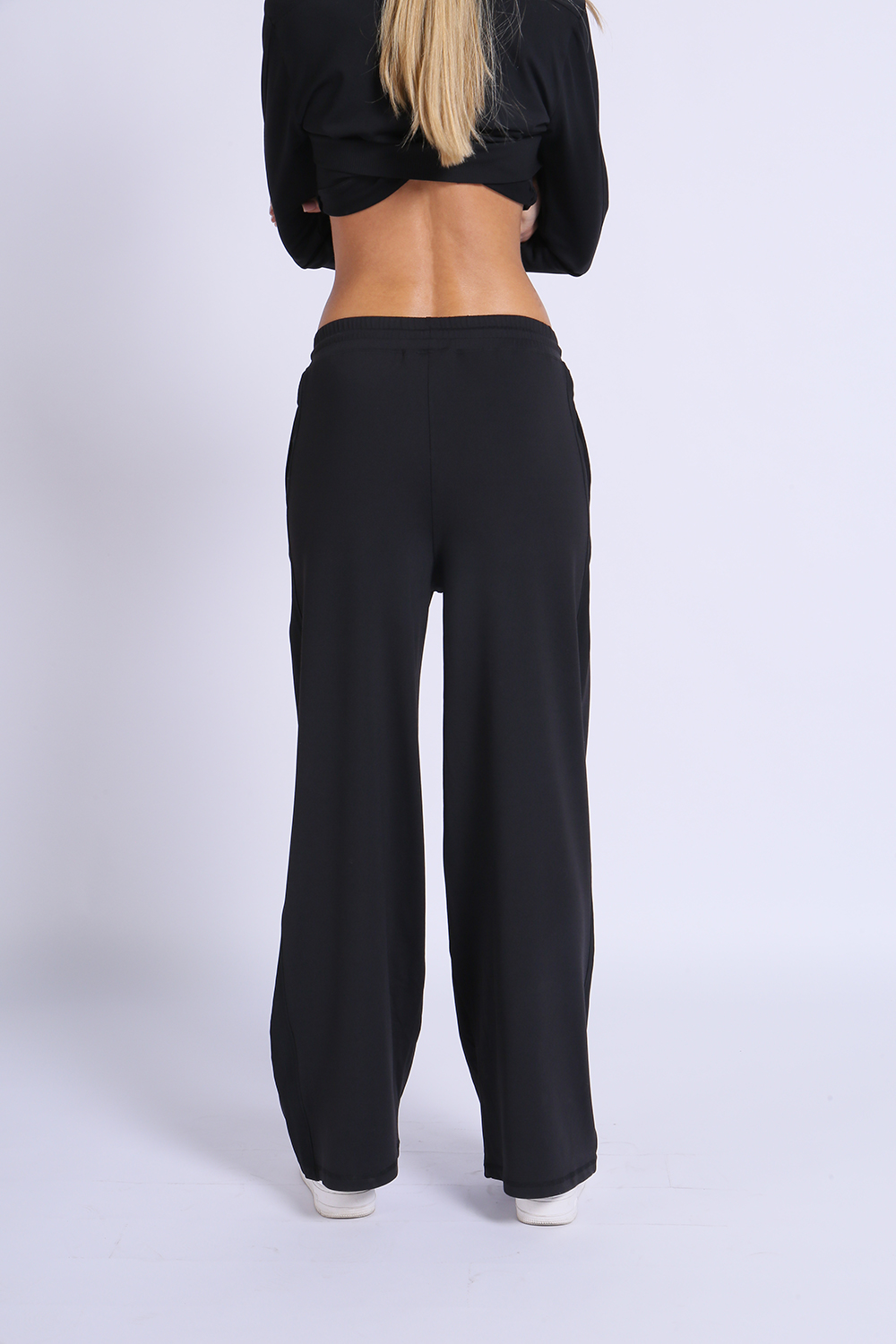 NUCBN&reg; Windproof patchwork wide-leg pants