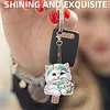 12-teiliger Katzen-DIY-Doppelseiten-Diamant-Schl&uuml;sselring f&uuml;r Erwachsene als Geburtstagsgeschenke