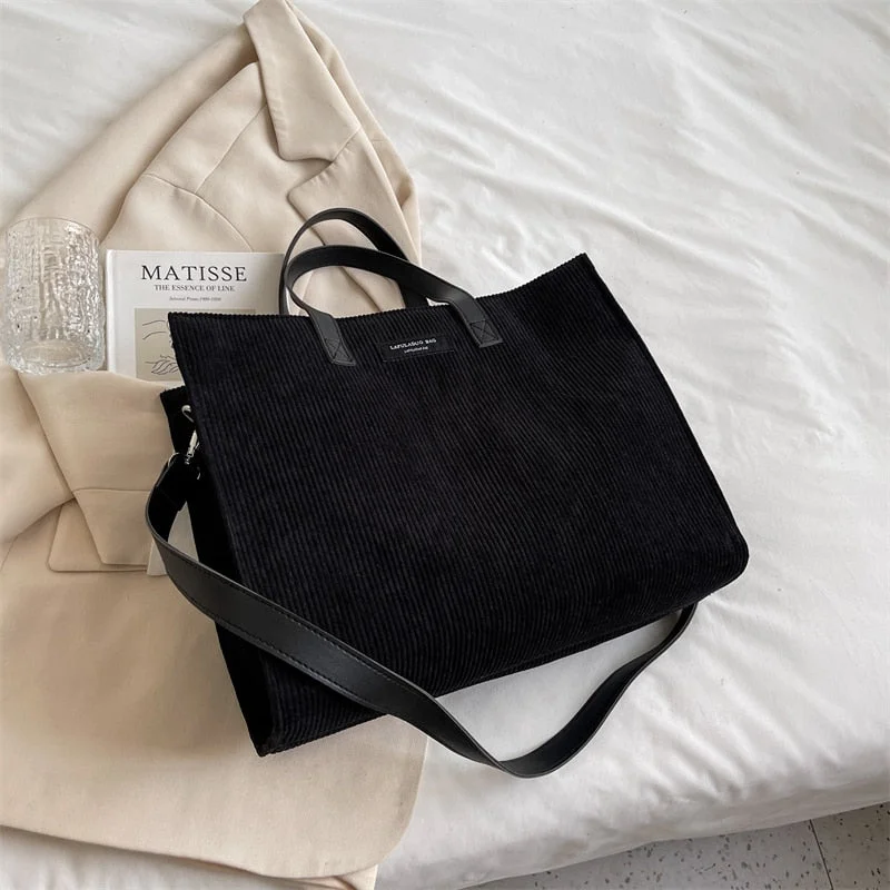 Corduroy Shoulder Crossbody Bag for Women Vintage Shopper Shopping Bags Ladies Handbags Casual Kawaii Totes 2021 Winter Casual