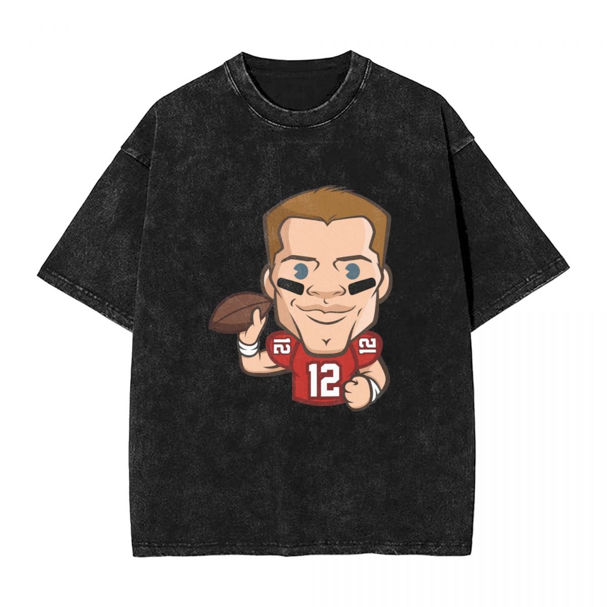 Tampa Bay Buccaneers Tom Brady Emoji Printed Vintage Men's Oversized T-Shirt