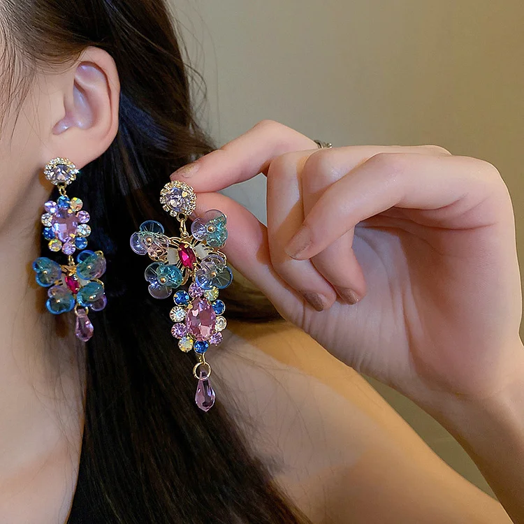 Crystal Flower Earrings KERENTILA