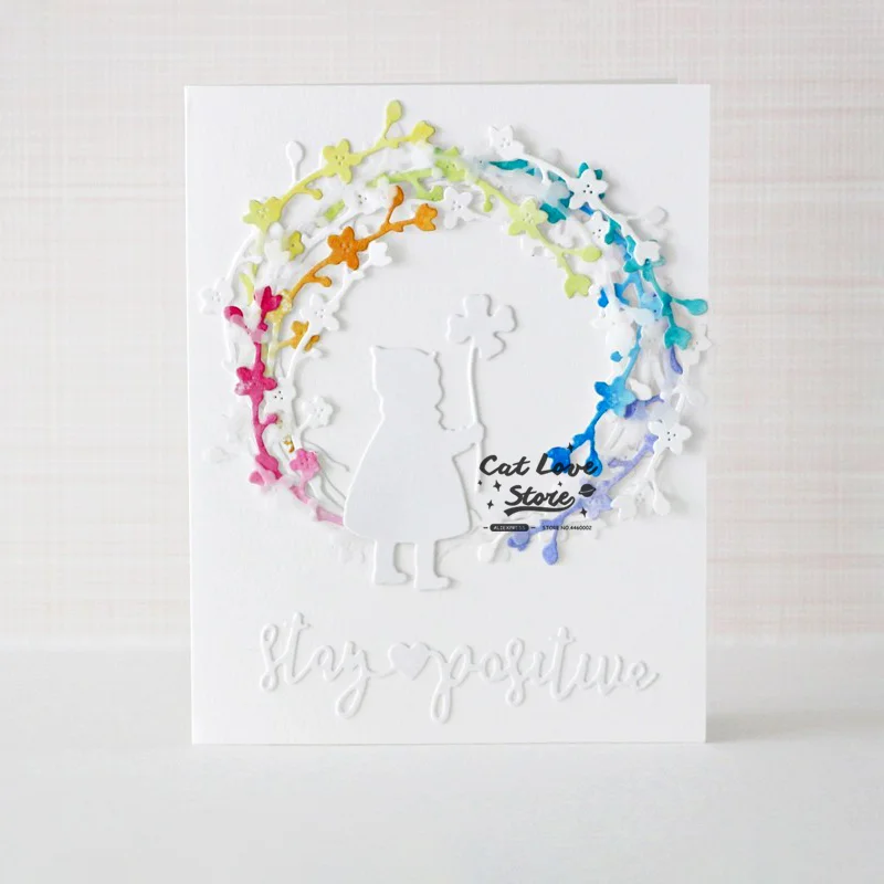 Athvotar Wreath Branch Metal Cutting Dies Stencils For DIY Scrapbooking Paper Card Decorative Craft Dies Embossing Die Cuts New 2023