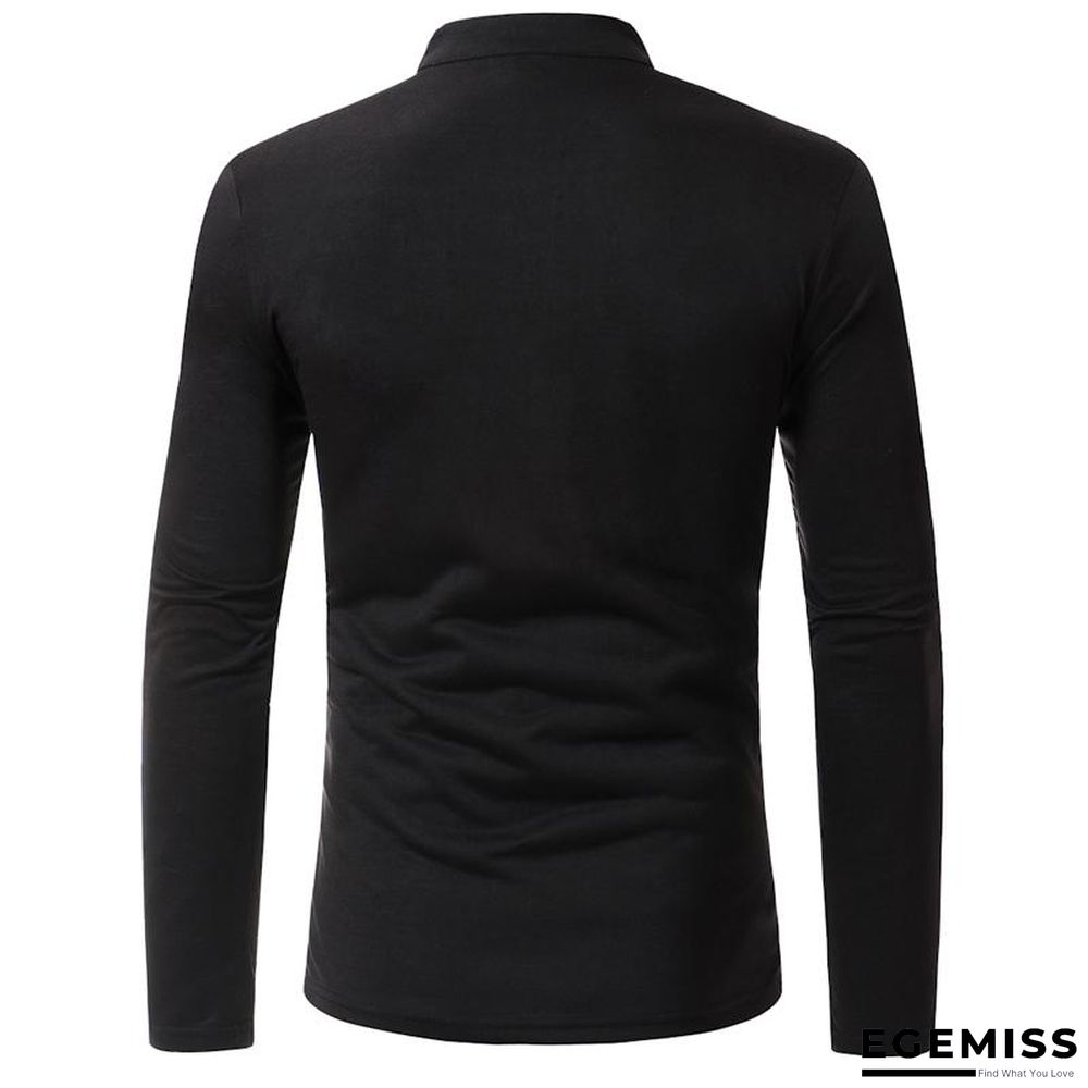 Casual Autumn Winter Polo Shirt Men Solid Long Sleeve Polo Shirt Men Slim Fit Polo Homme | EGEMISS