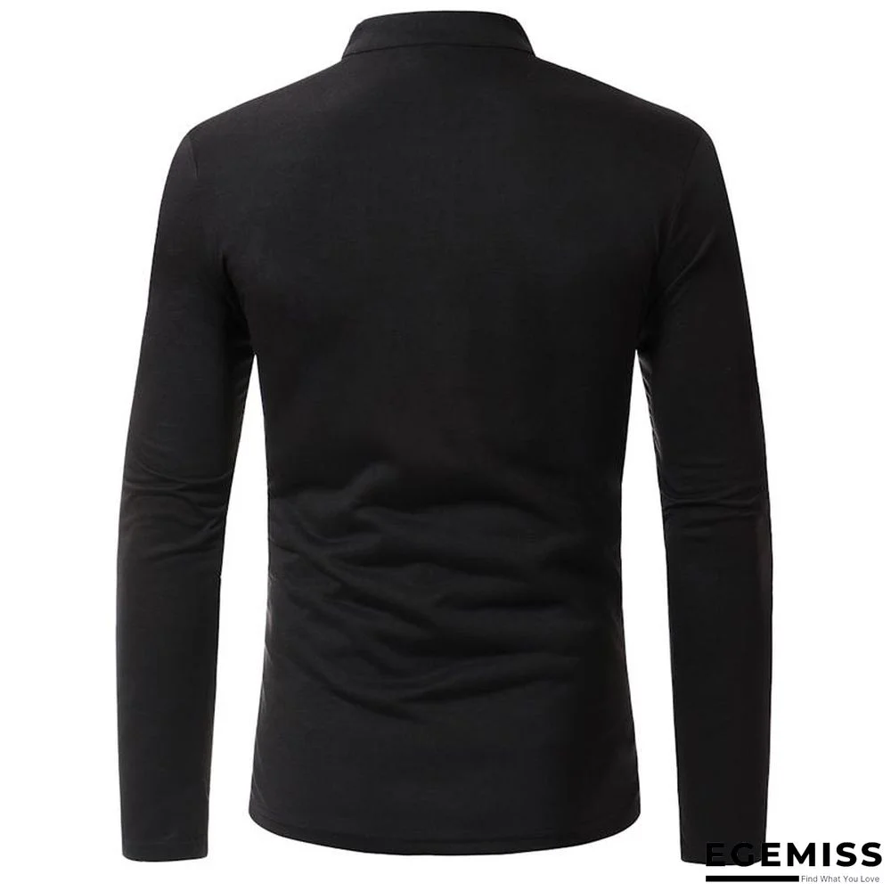 Casual Autumn Winter Polo Shirt Men Solid Long Sleeve Polo Shirt Men Slim Fit Polo Homme | EGEMISS