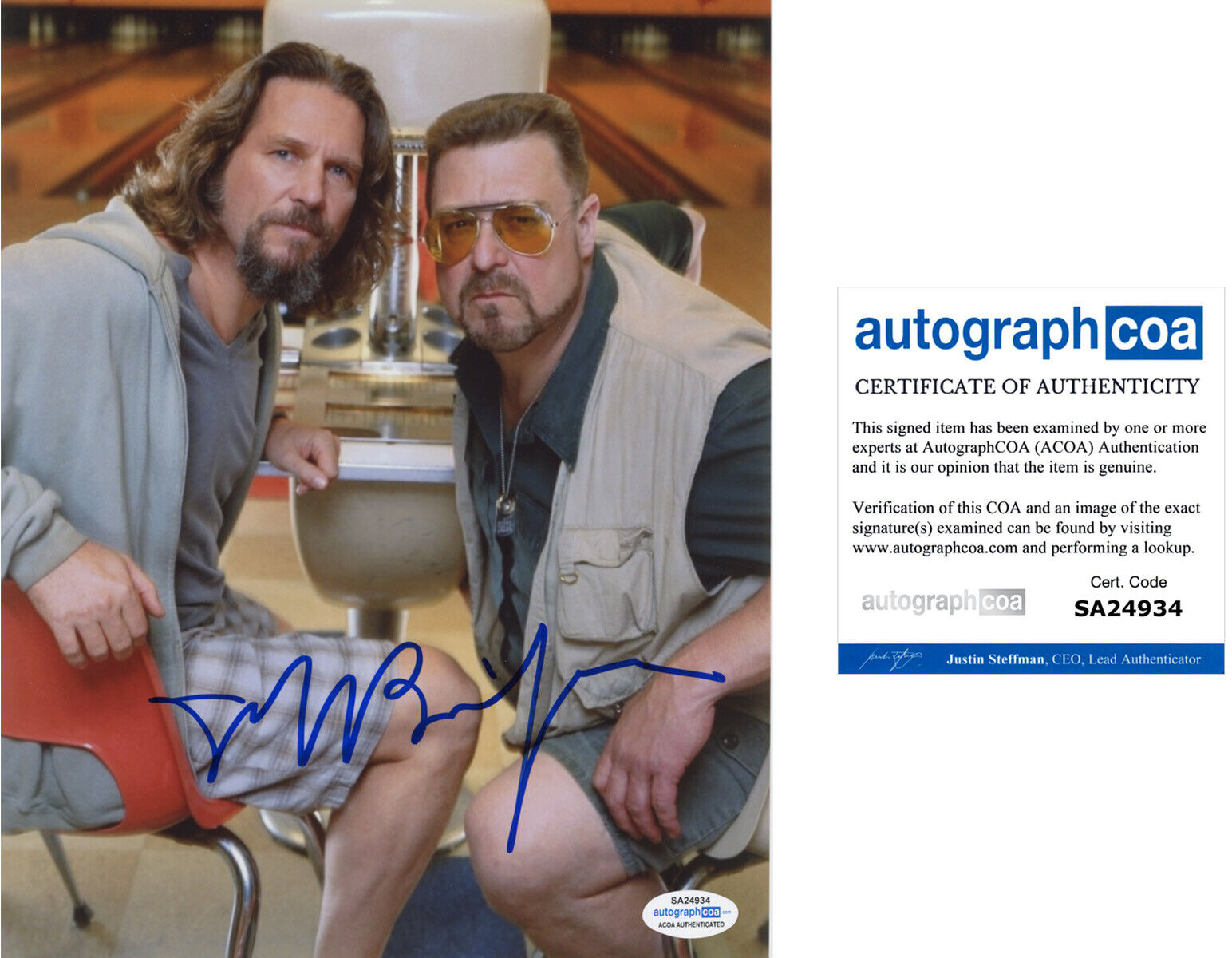 JEFF BRIDGES signed Autographed THE BIG LEBOWSKI