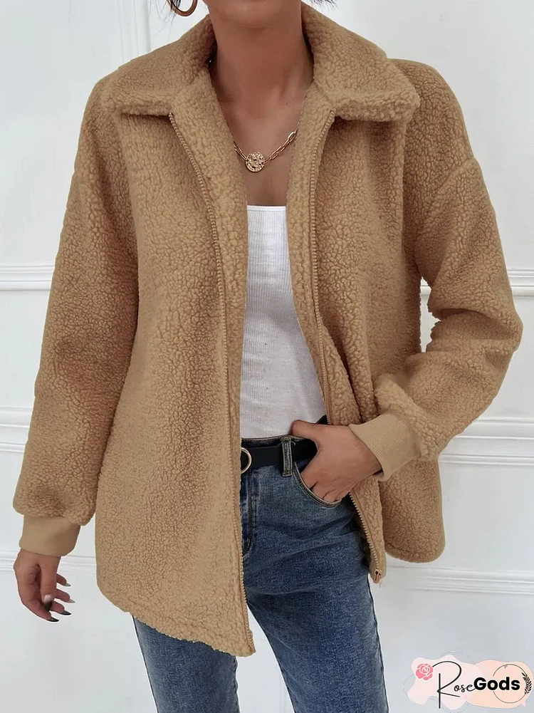 Shawl Collar Casual Other Coat