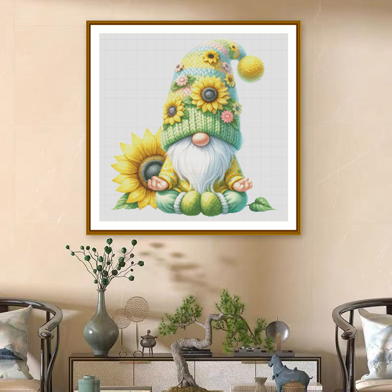 1set DIY Printed Cross Stitch Kit, 【 ZZ5243- Sunflower Dwarfs】cross stitch kit Painting Fairy Cross Stitch