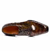 Handcrafted Alligator Business Dress Shoes Formal Brogue Alligator Shoes
