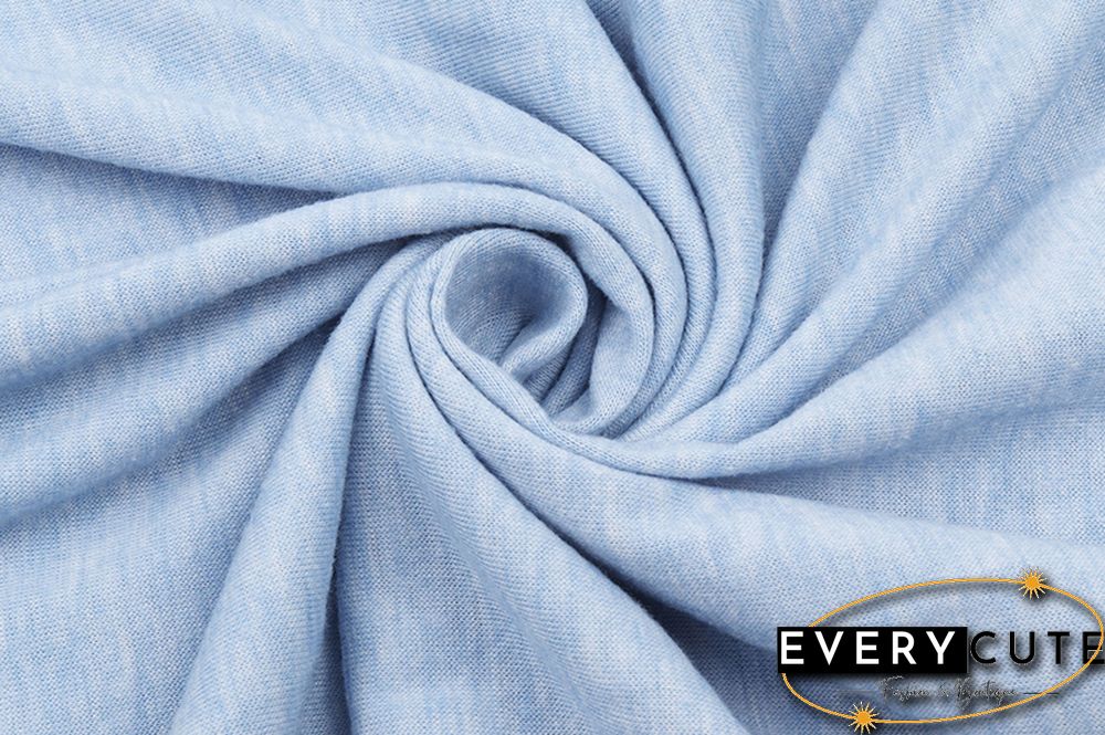 Light Blue Long Sleeve Loose Fit Sweatshirt