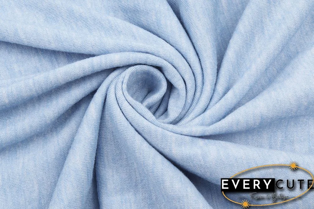 Light Blue Long Sleeve Loose Fit Sweatshirt