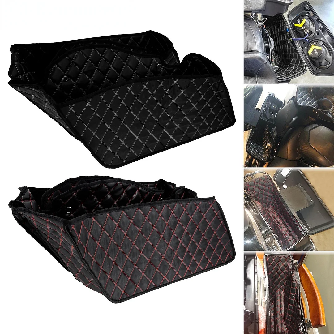 2PCS Saddlebag Insert Carpet Liner Thread Extended Bags For Harley Touring FLHR Electra Street Road Glide 2014-2021