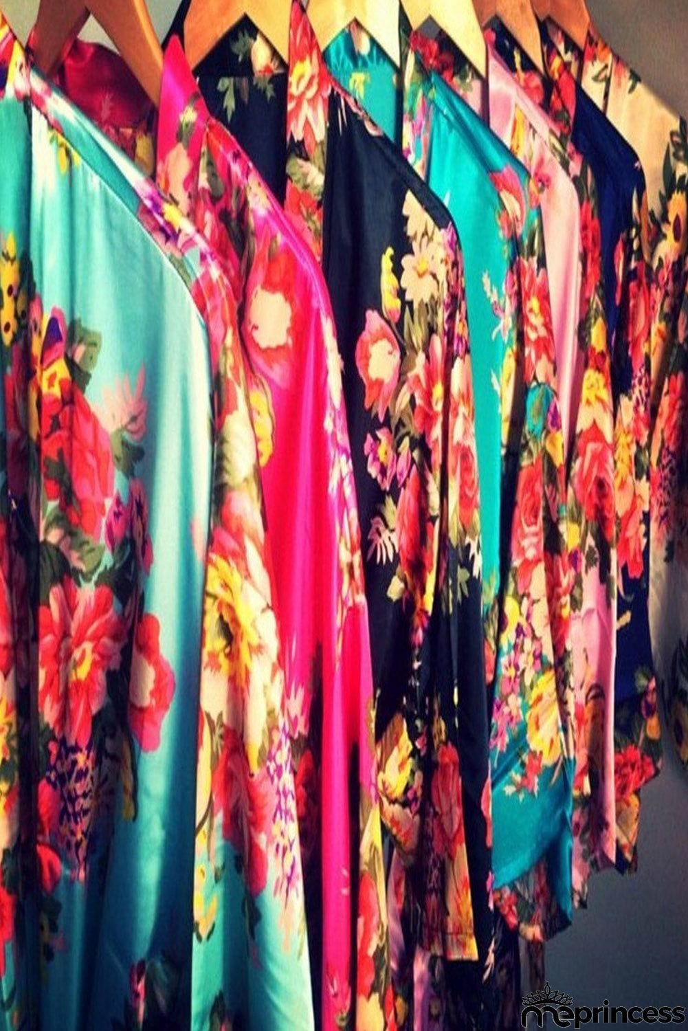 Floral Bundles Robe with Belt