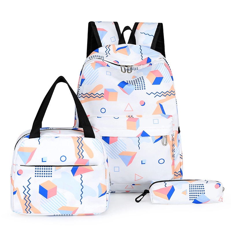 Three-piece Backpack Three-in-one Shoulder Bag Lunch Box Pencil Bag School Bag