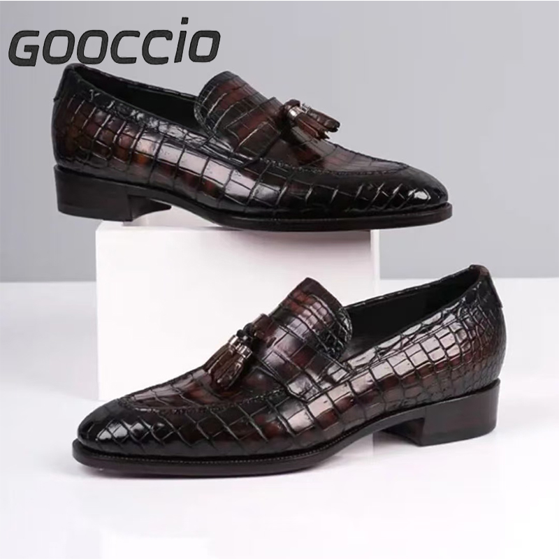 MY202 Crocodile Leather Dress Shoes/Loafer Shoes For Men GOOCCIO   