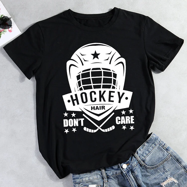 Hockey hair don't care T-Shirt-012645-Annaletters