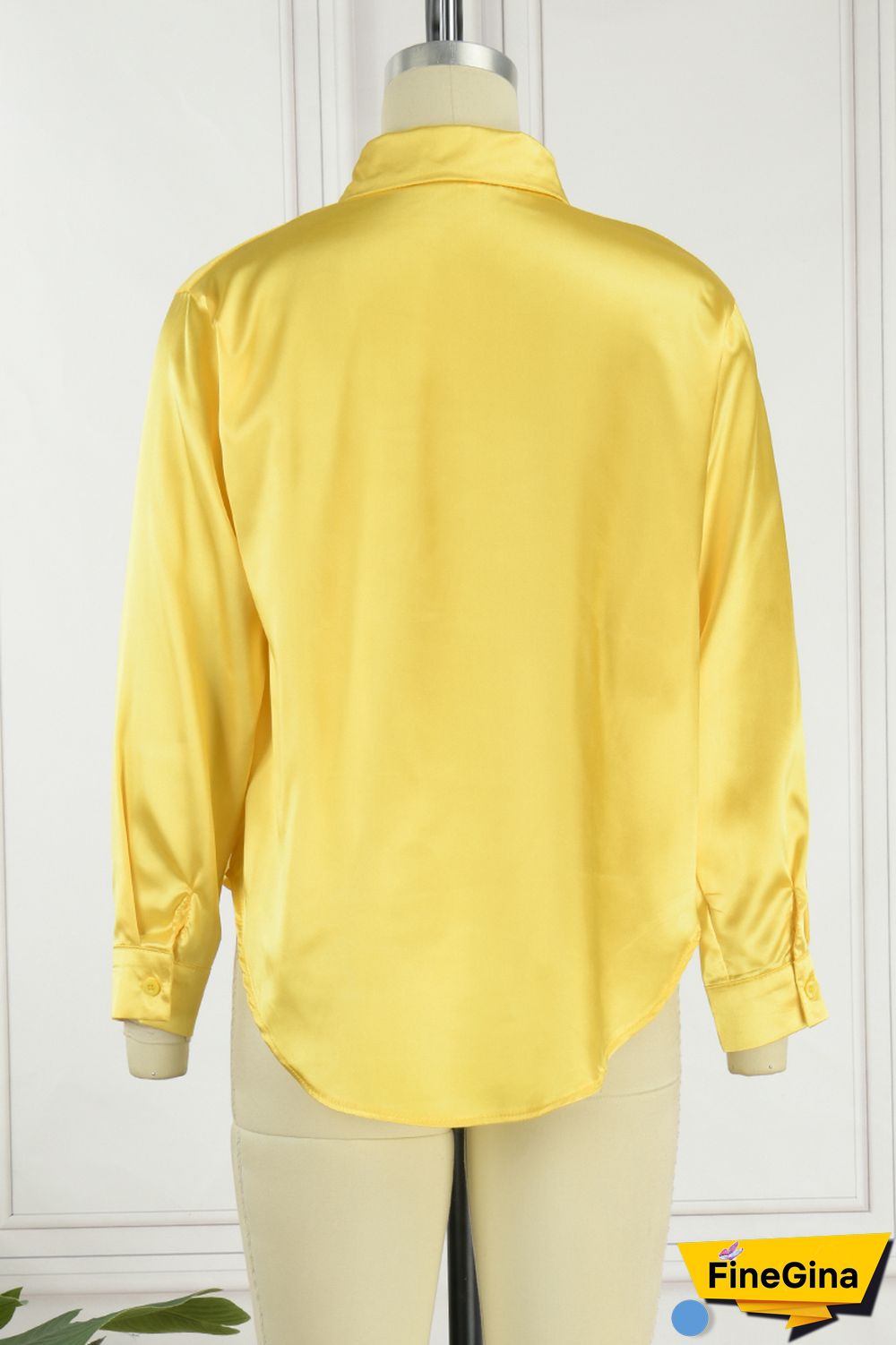 Green Casual Solid Basic Shirt Collar Tops