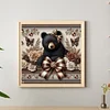 Diamond Painting-DIY Full Round Drill Flowers Bear