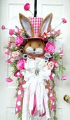 🐰Bunny Easter Floral Wreaths for Front Door-mysite-Adracos