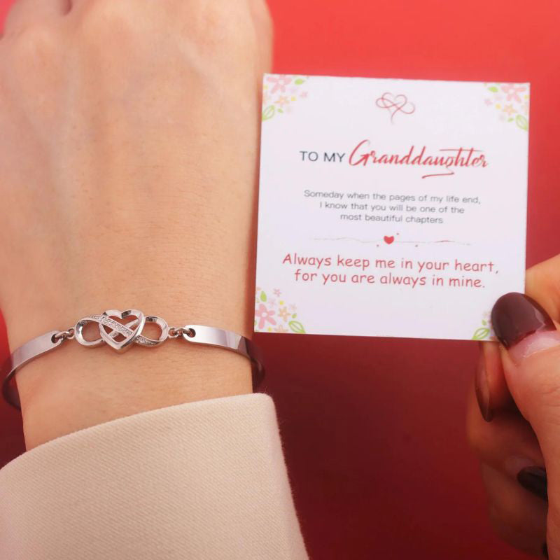 Unique Gift To My Granddaughter - Always Keep Me in Your Heart - Infinity Bracelet