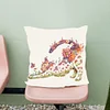 Flower Cat-Pillow Case-3 strands 11CT Stamped Cross Stitch-46*46CM