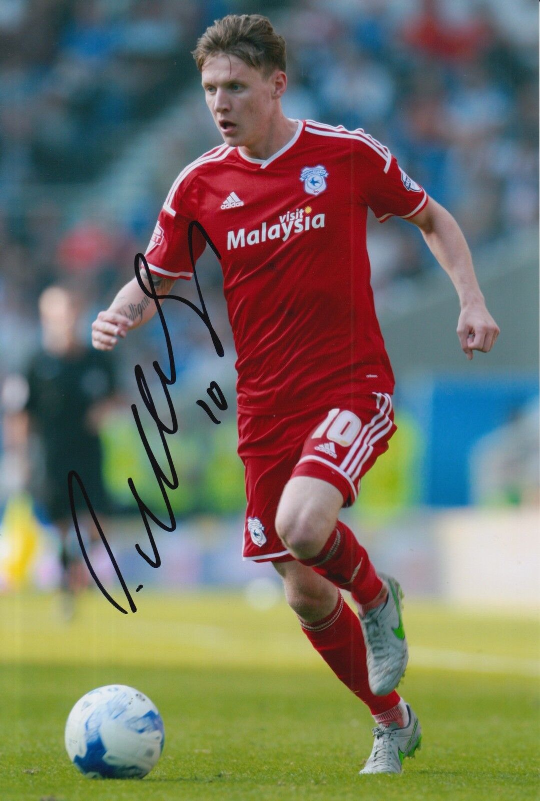 CARDIFF CITY HAND SIGNED JOE MASON 12X8 Photo Poster painting 3.