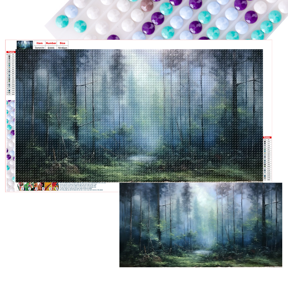 Dream Forest 70*40cm(canvas) full round drill diamond painting