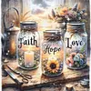 Sunflower Vase-11CT Stamped Cross Stitch Bead Embroidery 46*46cm