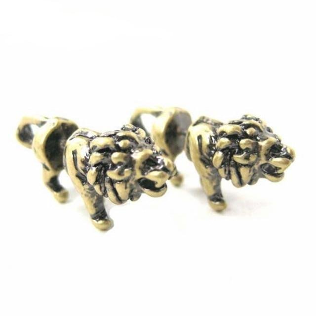 Cute Cat Giraffe Kangaroo Lion Animal Stud Earrings-Mayoulove