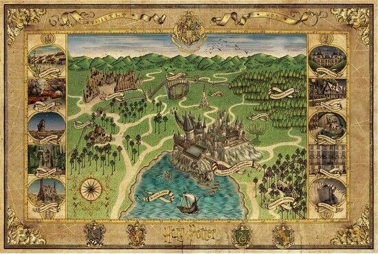 HARRY POTTER MAP 4 HOGWARTS & MORE - Photo Poster painting POSTER IDEAL FOR FRAMIMG -  POST