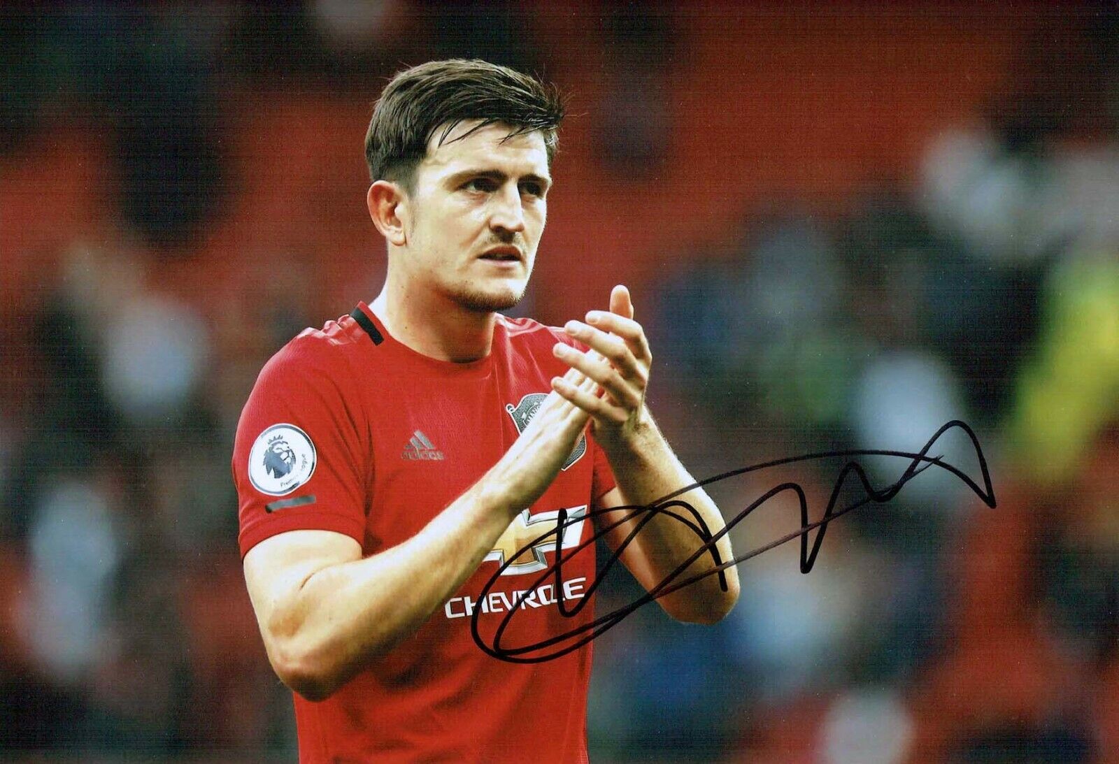 Harry MAGUIRE Signed Autograph 12x8 Photo Poster painting 2 AFTAL COA Manchester United Man Utd