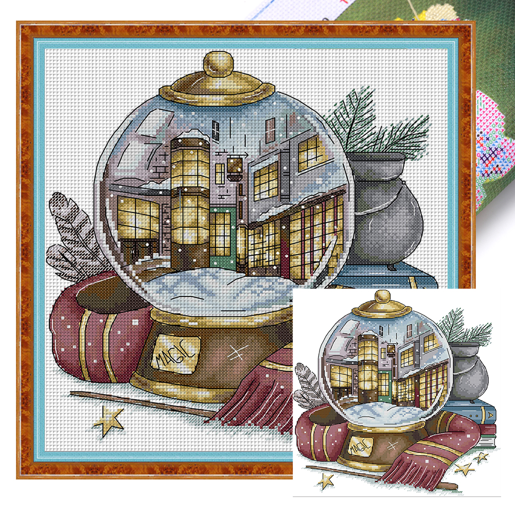 Magic Crystal Ball 7 Partial 14CT Pre-stamped Canvas(32*32cm) Cross Stitch