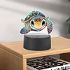 (US Local)Animal Diamond Painting Night Light 5D DIY Diamond Painting Lamp (Turtle)