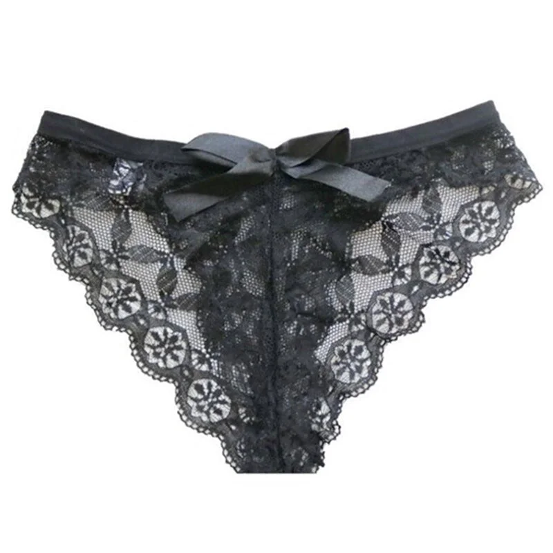 S-XL Plus Size Underwear Women Sexy Panties Briefs Lace Transparent Thongs Knicker For Sex Lingerie Nightwear