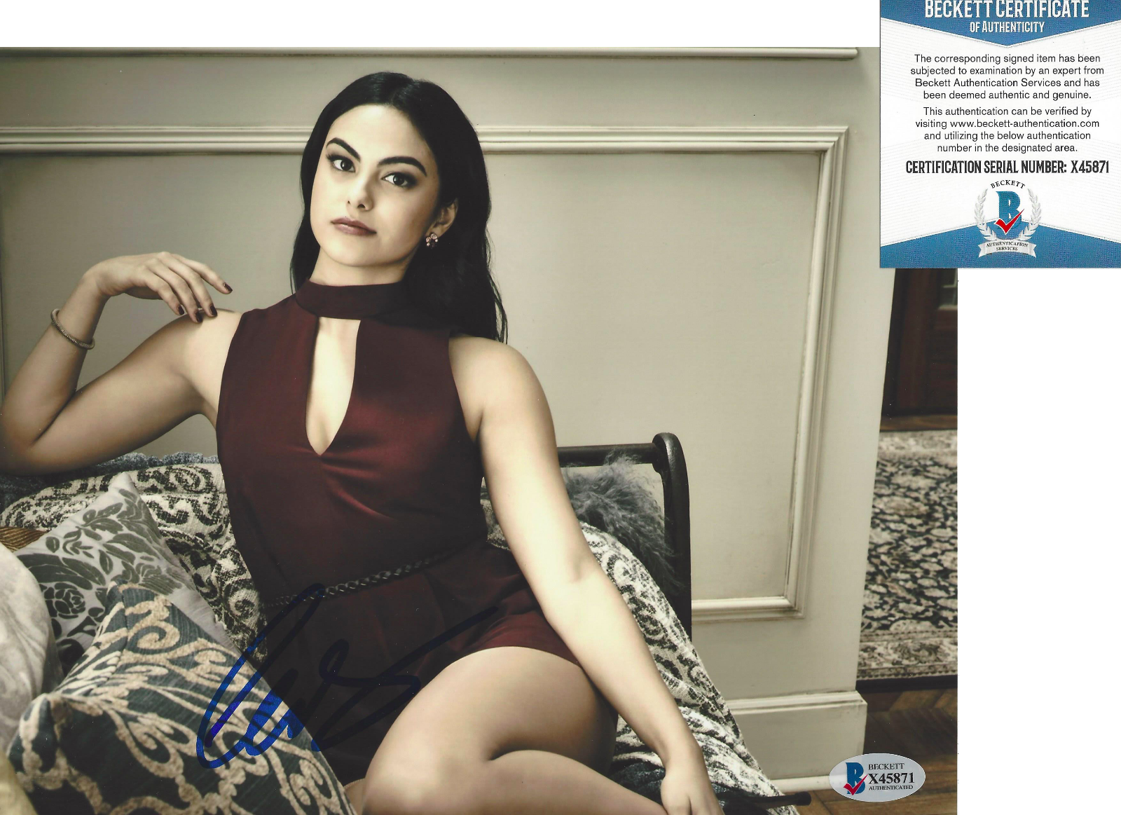 CAMILA MENDES SIGNED 'RIVERDALE' 8x10 SHOW Photo Poster painting 5 ACTRESS BECKETT COA BAS