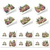 12Pcs Garden Flowers DIY Diamond Painting Greeting Cards for Adult Holiday Gifts