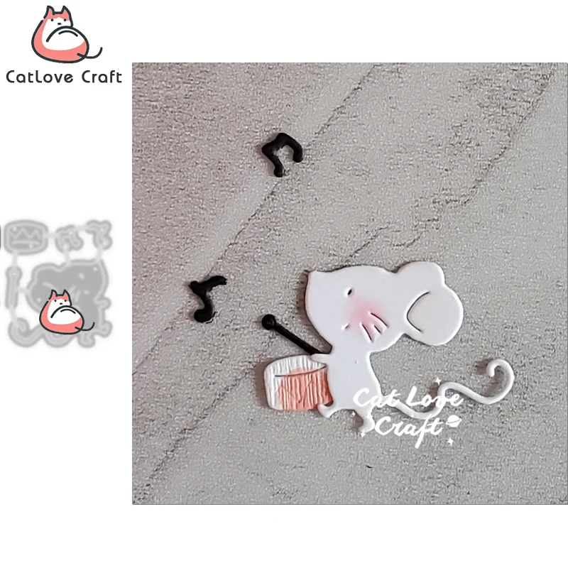 Oocharger Mouse Acrobatic Metal Cutting Dies Scrapbooking Mold Stencil Die Cuts Card Making DIY Craft Embossing New Dies For