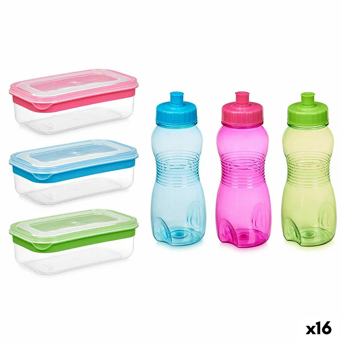 Picnic Holder and Bottle Included Leknes 47315 (16 Units)