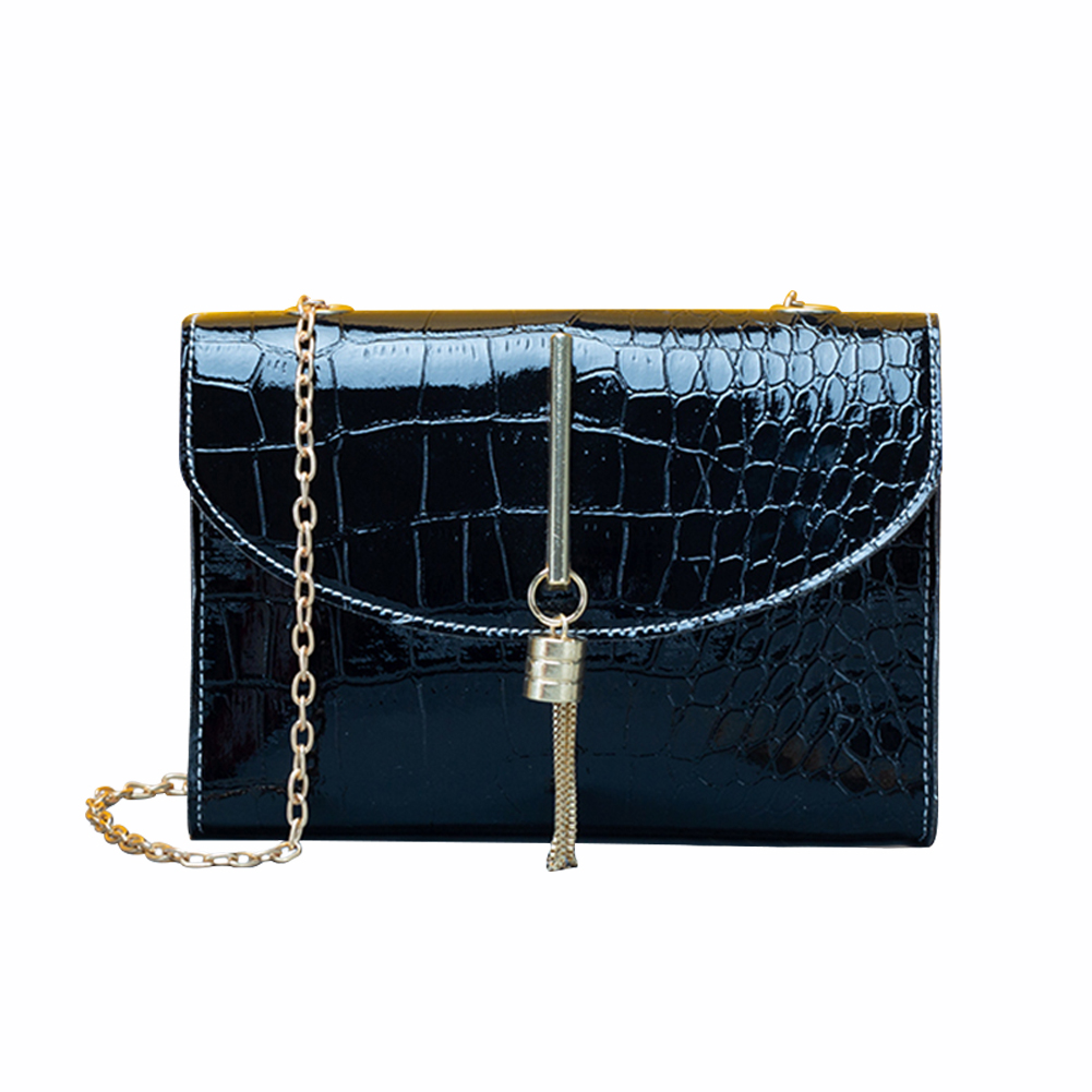 

PU Leather Alligator Pattern Shoulder Bag Pure Color Crossbody Bag, Red, 501 Original
