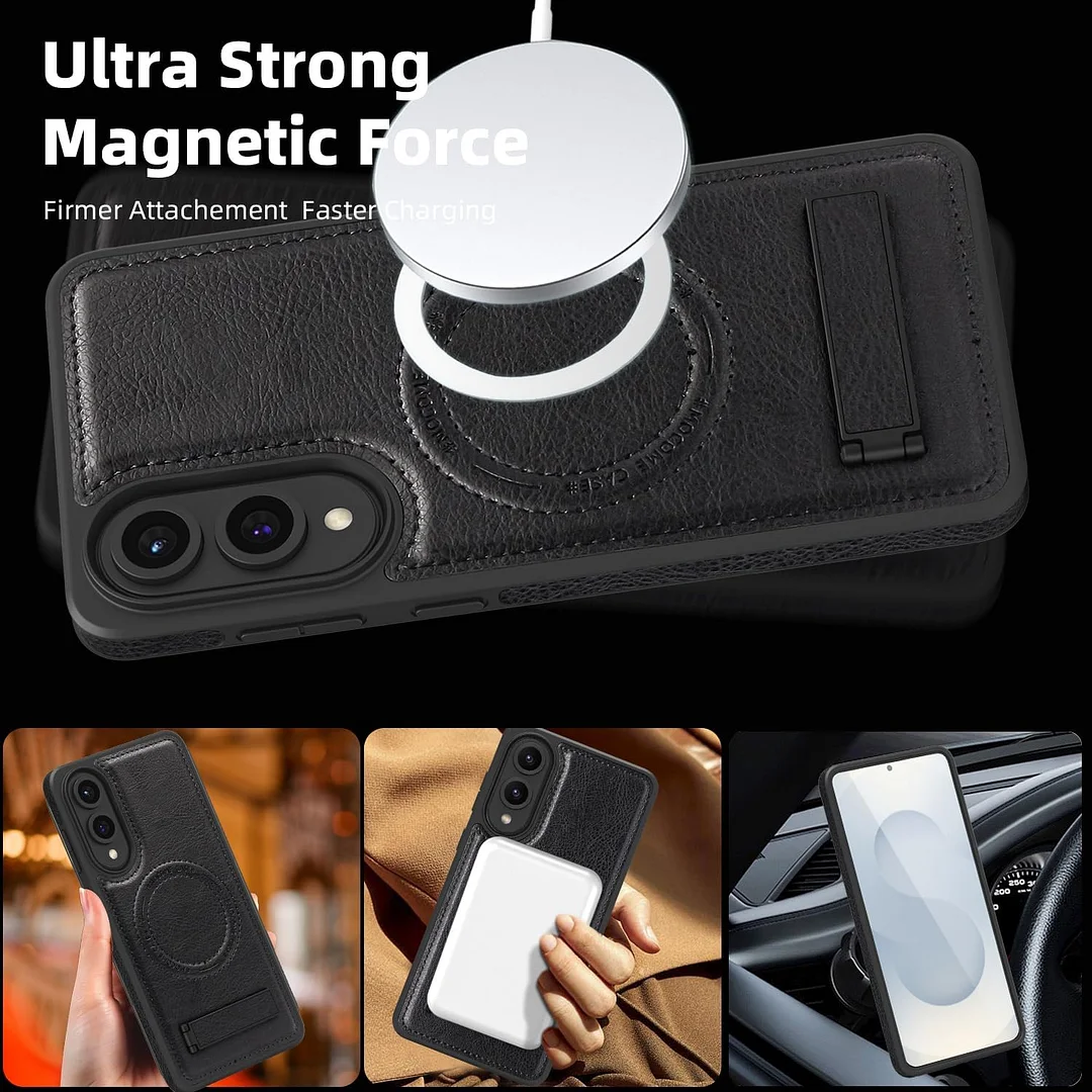 Samsung Galaxy Z Fold 6 Leather Case Magnetic Protective Case Holder Phone Case