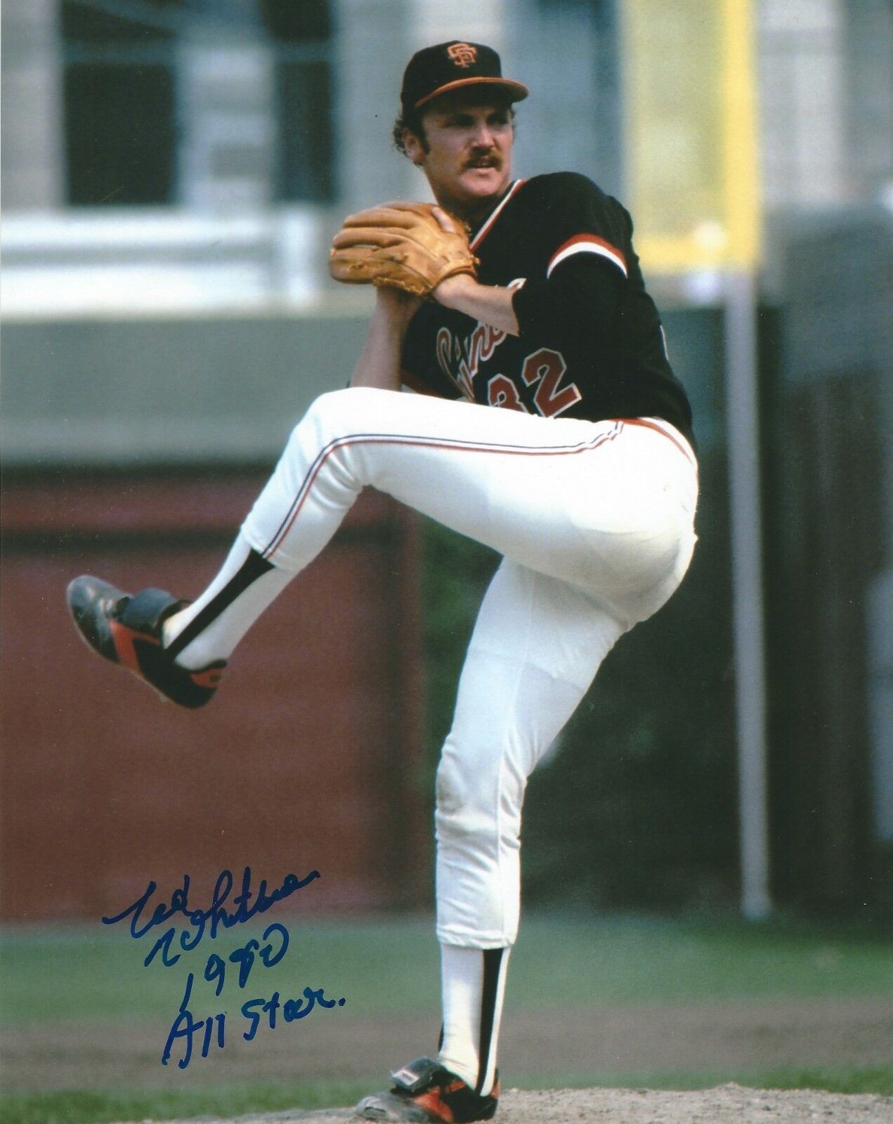 Autographed 8x10 ED WHITSON1980 All-Star