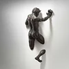 Antique sculpture on wall art bronze statue