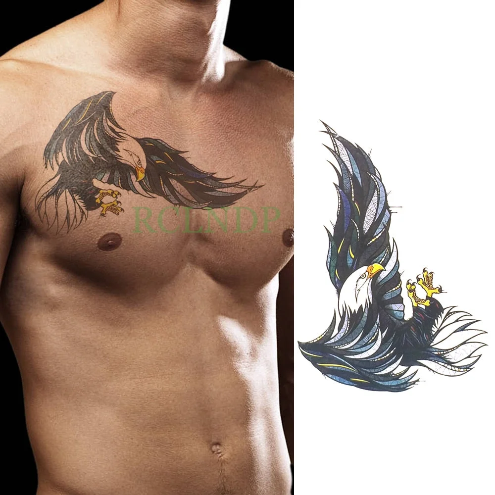 Waterproof Temporary Tattoo Sticker Eagle Wings Fake Tatto Flash Tatoo Back Leg Arm chest belly Large Size for Women girl Men