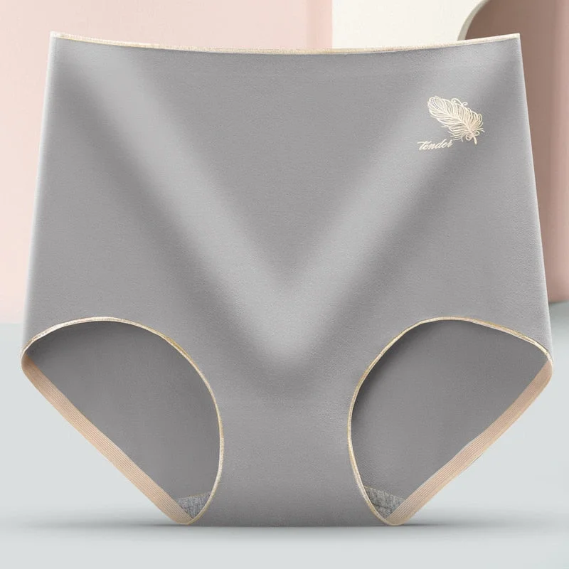 Women's Cotton Underwear Sexy Solid Color Panties Fashion Comfort  Briefs Plus Size High Waist Seamless Soft Panties Lingerie