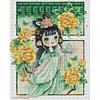 【Limited Stock Sale】Peony Girl-14CT Stamped Cross Stitch Egyptian Cotton 49*59cm/19.29*23.23in tapestrymarket