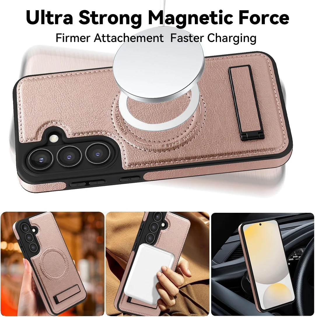 Samsung Galaxy Z Fold 6 Leather Case Magnetic Protective Case Holder Phone Case